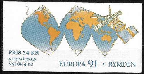 Sweden MNH 1991 Europa in Space Booklet um