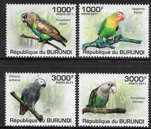 Burundi MNH 2011  Birds / Parrots um Face = R57 Bargain!