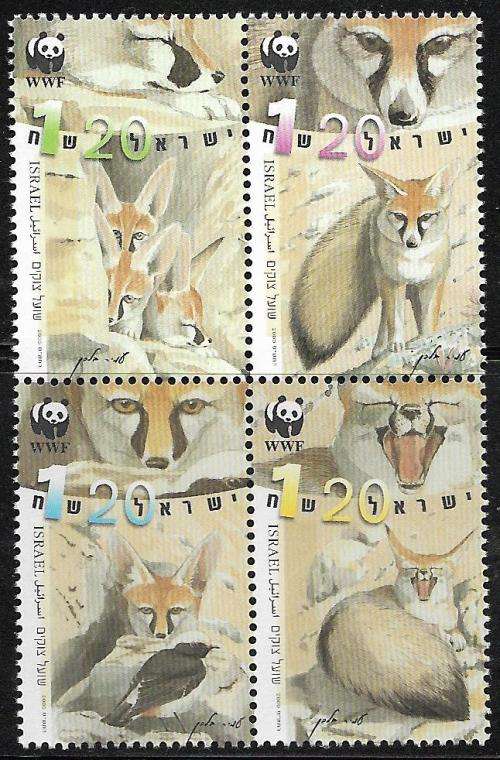 Israel MNH WWF 2000 Fox / Endangered Species / Wildlife um