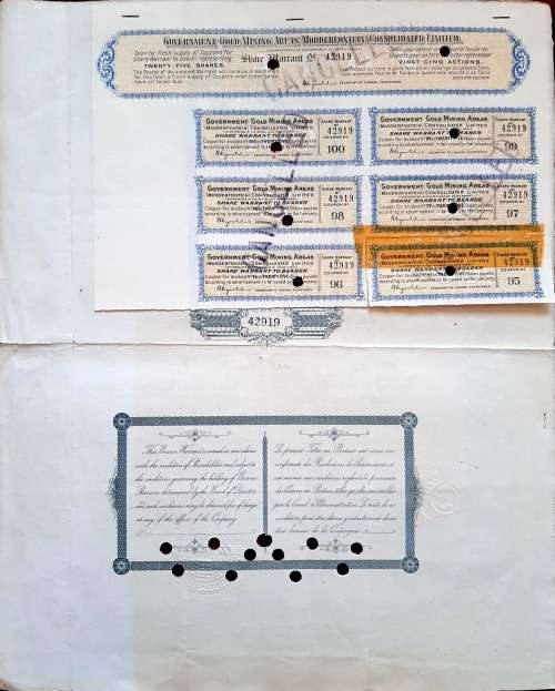 Modderfontein Gold Mining Share certificate