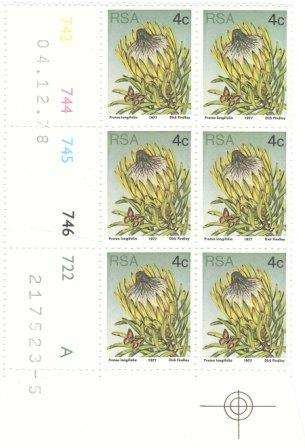 RSA proteas 4 cent c/block A 04.12.78