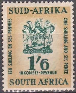 Union of SA 1954/60 Revenue as per scan. Barefoot Cat R18