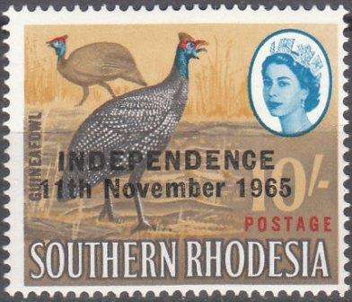Rhodesia um 1966 Definitives with overprint / Guineafowl - Bird