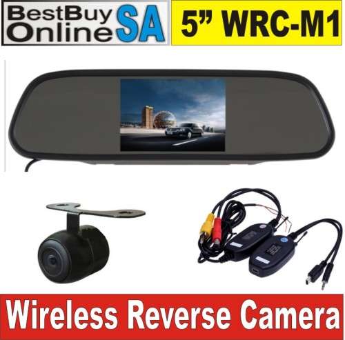 5" 800 x 480 Wireless Car Rear View Mirror Reverse Camera Monitor 2ch Video Input (Free Shipping)