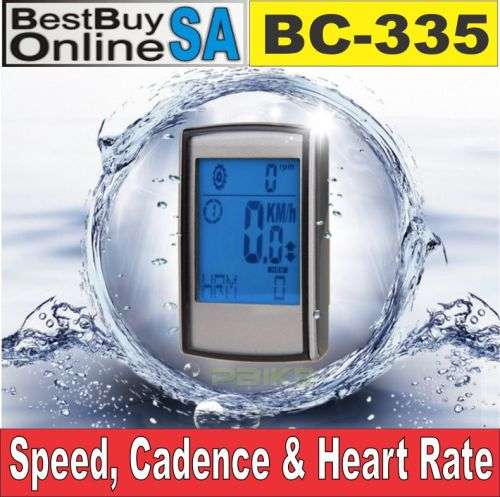 Wireless Cycle Computer with Speed, Cadence & Heart Rate Monitor