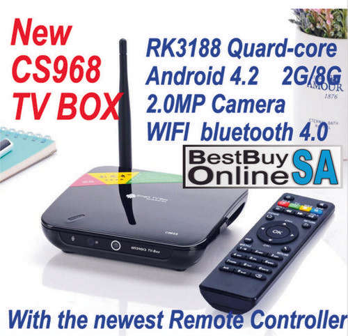 2.0 MP CS968 Quad Core 1.6GHz 2G/8G Android TV Box WiFi Mini PC Media Player