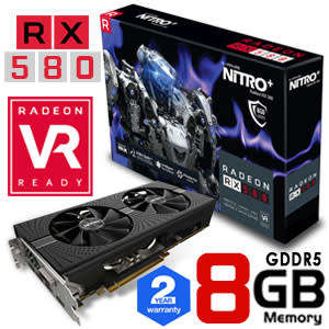 **MASSIVE FAST**RX 580 8GB** SAPPHIRE NITRO+** EXCELLENT CONDITION**ORIGINAL BOXED*