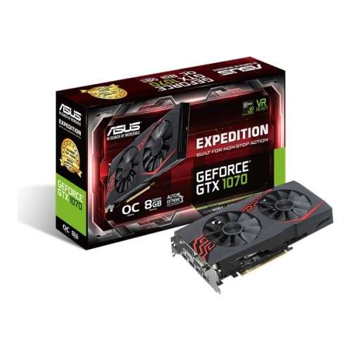**ASUS EXPEDITION GTX 1070 8GB GRAPHICS CARD**EXCELLENT CONDITION**WARRANTY 1YR**ORIGINAL PACKAGE**