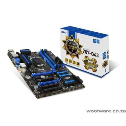 MSI Z87-G43 Gaming  LGA1150 MOTHERBOARD and ORIGINAL PACKAGING