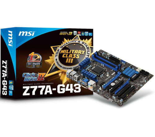 MSI Z77A - G43 LGA1155 ** GAMING MOTHERBOARD ** GOOD CONDITION ** WARRANTY **