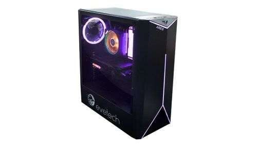 EVETECH ARES  ** RGB GAMING PC CASE ** 4 RGB RANS ** GLASS SIDE PANEL** WARRANTY** GOOD CONDITION **