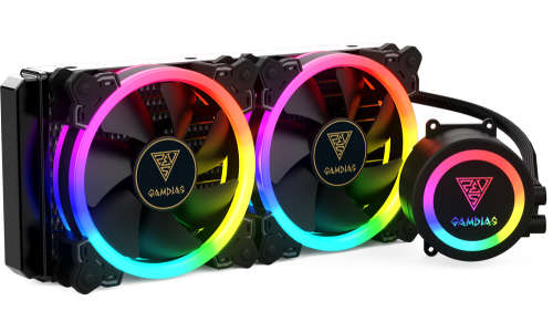 GAMDIAS CHIONE M1A-240R ** LIQUID CPU COOLER ** GOOD CONDITION ** WARRANTY **