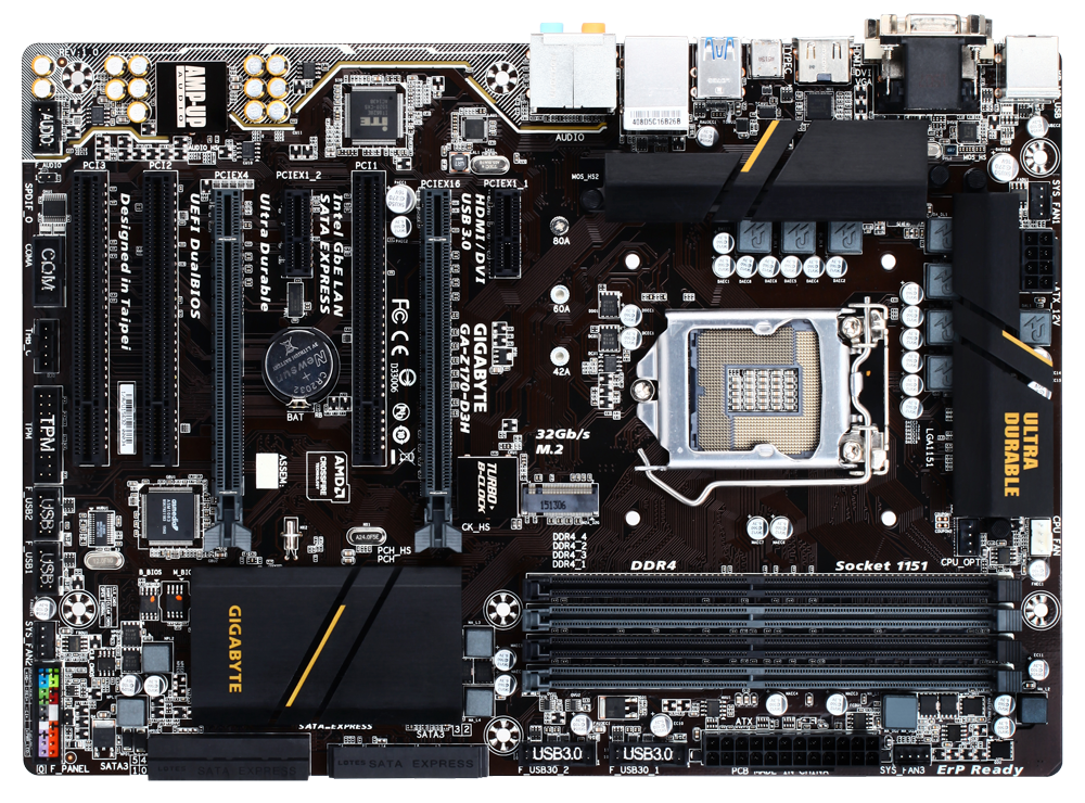 GIGABYTE GA - Z170 - D3H ** GAMING MOTHERBOARD ** EXCELLENT CONDITION ** WARRANTY **