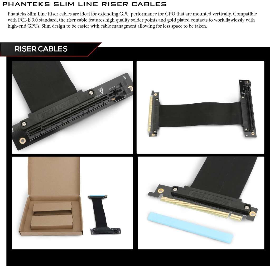 PHANTEKS ** VERTICAL GPU RISER EXTENDER ** SLIM LINE ** EXCELLENT CONDITION ** WARRANTY **