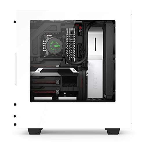 NZXT (WHITE) CA-S34VV-VV1 ** GAMING PC CASE ** 3 x FANS INC. ** OVERALL GOOD CONDITION **