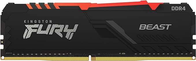 KINGSTON FURY BEAST RGB DDR4 8GB (1X8GB) 3200MHZ ** GAMING RAM ** WARRANTY **  GOOD CONDITION **