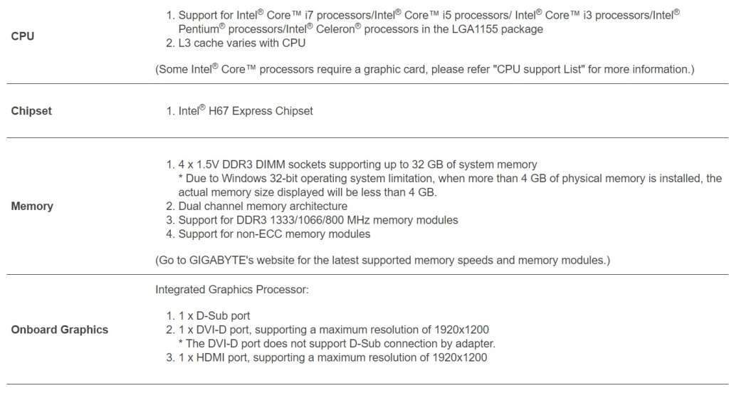 GIGABYTE GA-H67MA-USB3-B3  ** MOTHERBOARD ** GOOD CONDITION ** WARRANTY **