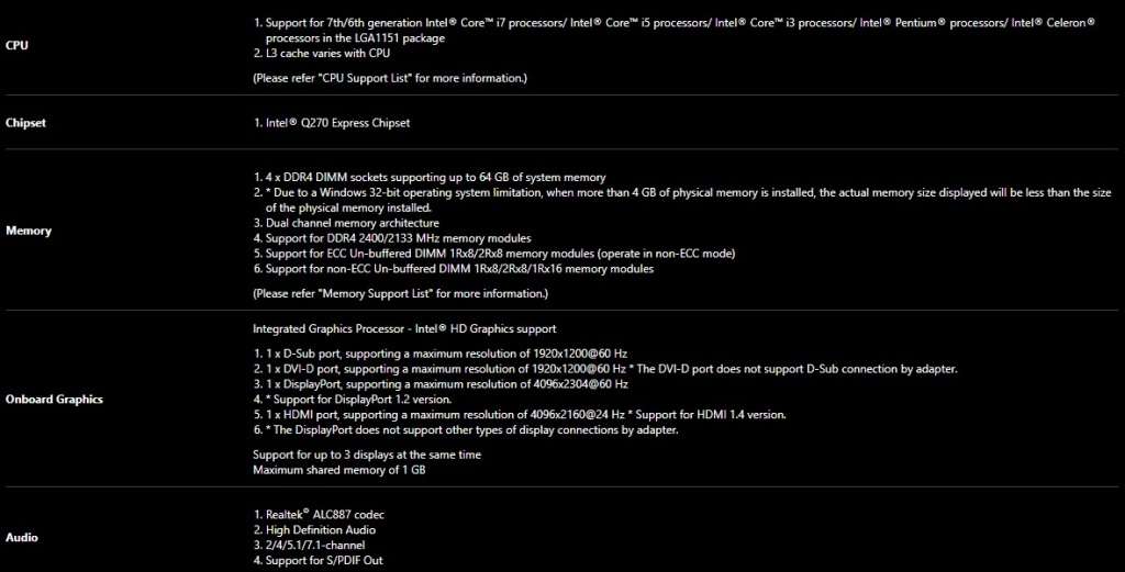 GIGABYTE GA-Q270M D3H ** GAMING MOTHERBOARD ** EXCELLENT CONDITION ** WARRANTY **