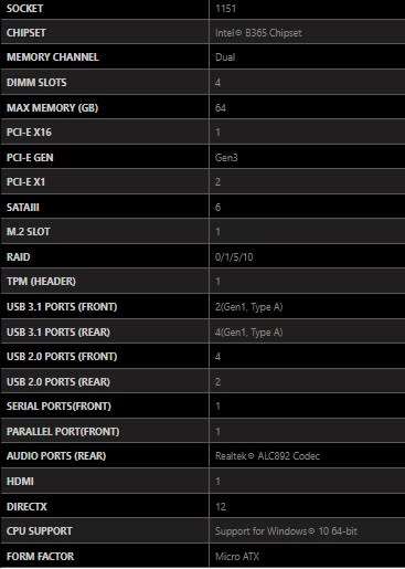 MSI MAG B365M MORTAR ** GAMING MOTHERBOARD ** GOOD CONDITION ** WARRANTY **