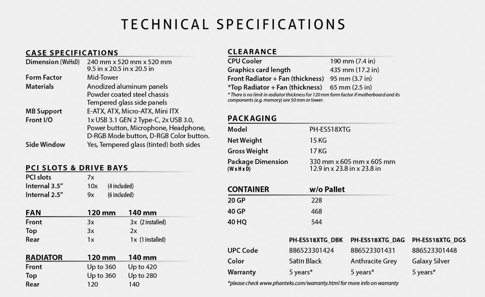 PHANTEKS ENTHOO EVOLV X GLASS ** PC CASE ** EXCELLENT CONDITION ** WARRANTY **