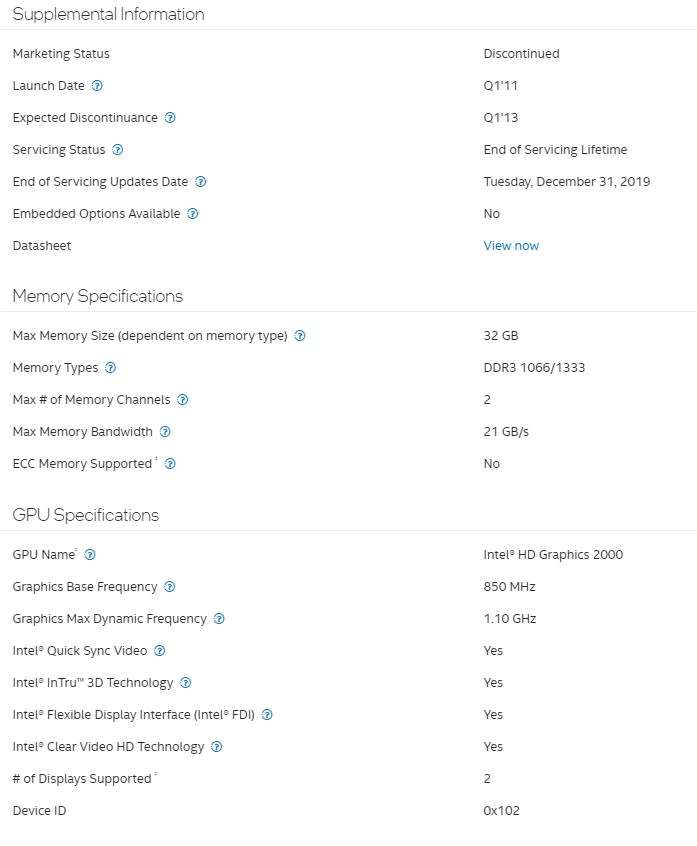 INTEL CORE I5 2500 PROCESSOR ** DESKTOP PROCESSOR ** GOOD CONDITION ** WARRANTY **