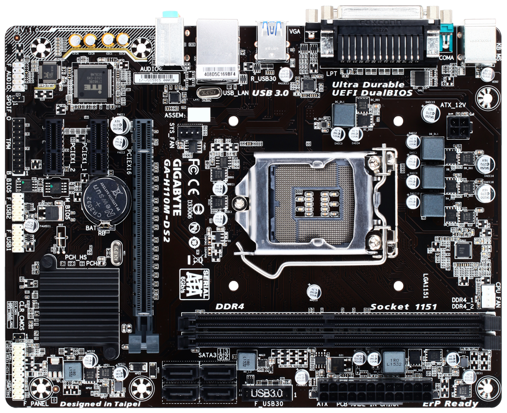 GIGABYTE GA-H110M-DS2 ** MOTHERBOARD ** GOOD CONDITION ** WARRANTY **