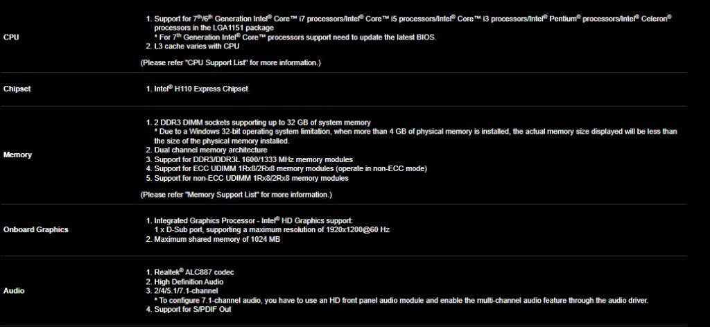 GIGABYTE GA-H110M-DS2 ** MOTHERBOARD ** GOOD CONDITION ** WARRANTY **