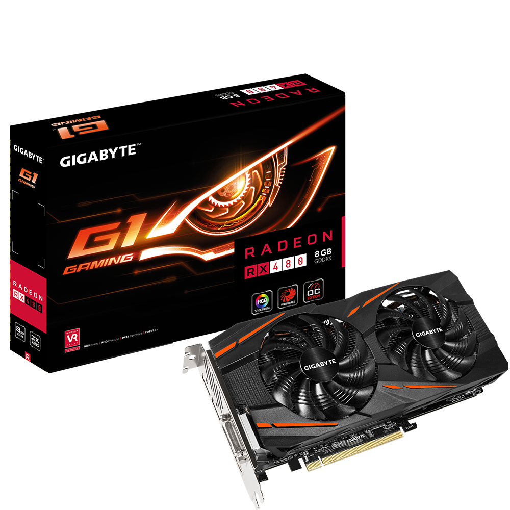 GIGABYTE RX 480 G1 GAMING 8GB ** GAMING GRAPHICS CARD ** GOOD CONDITION ** WARRANTY **