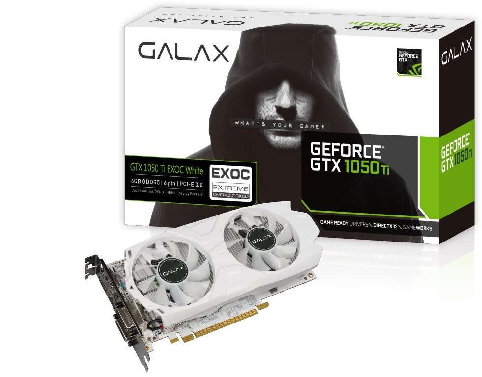 GALAX GTX 1050TI EXOC WHITE ** GAMING GRAPHICS CARD ** GOOD CONDITION ** WARRANTY **