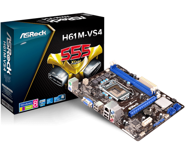 ASROCK H61M-VS4 ** MOTHERBOARD ** GOOD CONDITION ** WARRANTY **