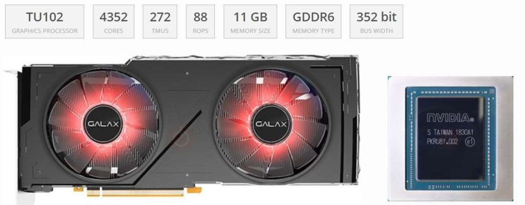 GALAX RTX 2080Ti DUAL BLACK 11GB ** GAMING GRAPHICS CARD ** GOOD CONDITION ** WARRANTY **