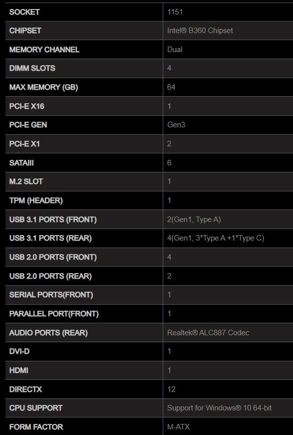 MSI B360M BAZOOKA ** GAMING MOTHERBOARD ** GOOD CONDITION ** WARRANTY **