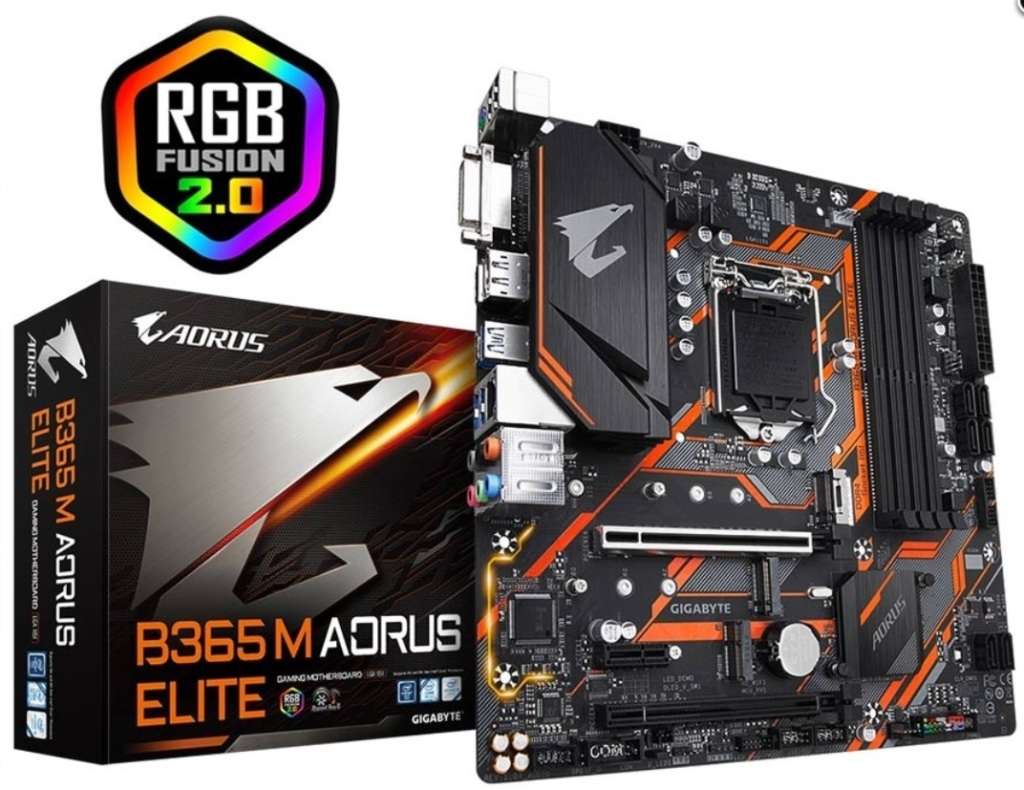 GIGABYTE B365 M AORUS ELITE ** GAMING MOTHERBOARD ** GOOD CONDITION ** WARRANTY **
