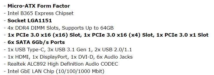 GIGABYTE B365 M AORUS ELITE ** GAMING MOTHERBOARD ** GOOD CONDITION ** WARRANTY **