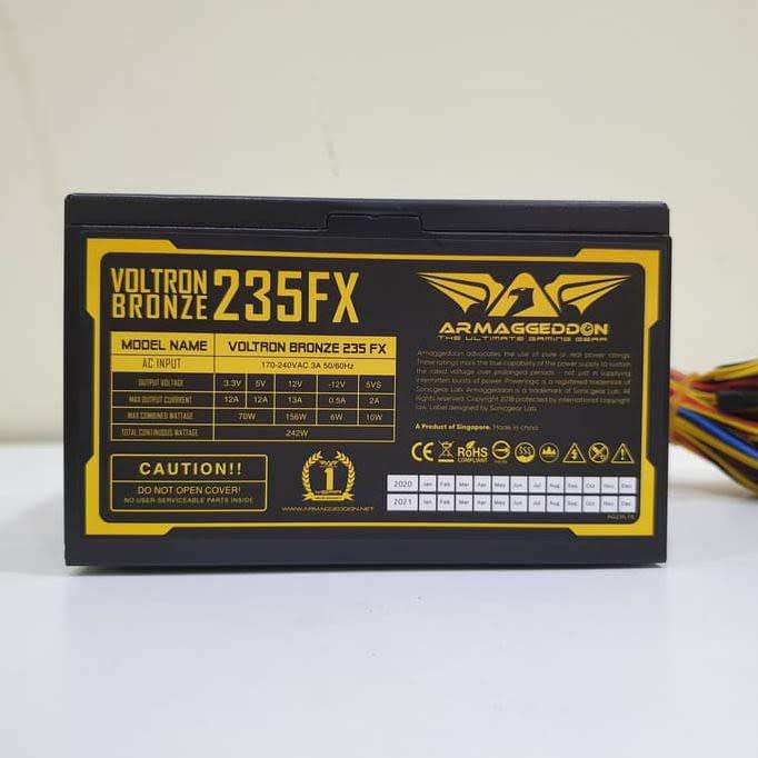 ARMAGGEDDON VOLTRON BRONZE 235FX ** 470W GAMING POWER SUPPLY ** GOOD CONDITION ** WARRANTY **