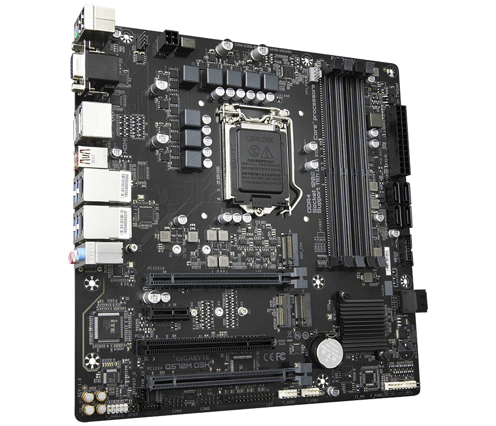 GIGABYTE Q570M D3H ** GAMING MOTHERBOARD ** EXCELLENT CONDITION ** WARRANTY **