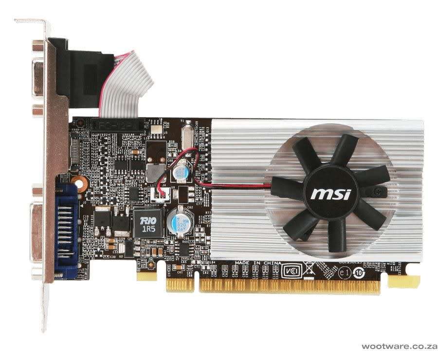 MSI N210 1GD3/LP ** GRAPHICS CARD ** WARRANTY ** GOOD CONDITION **
