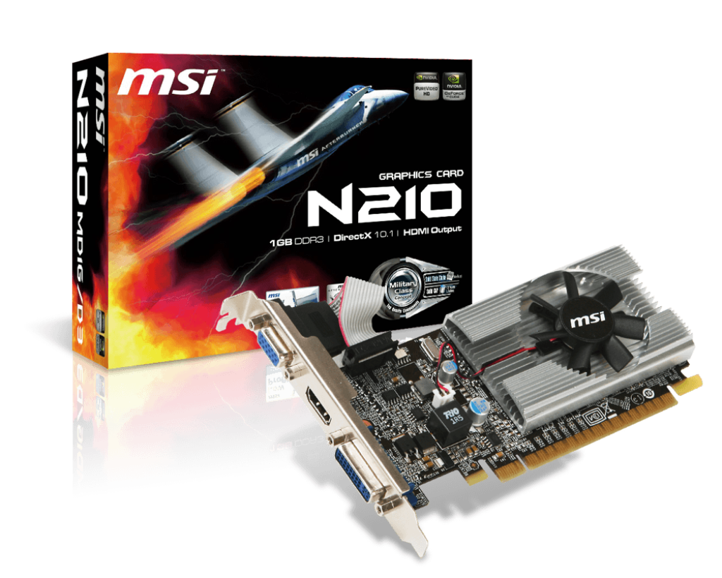 MSI N210 1GD3/LP ** GRAPHICS CARD ** WARRANTY ** GOOD CONDITION **