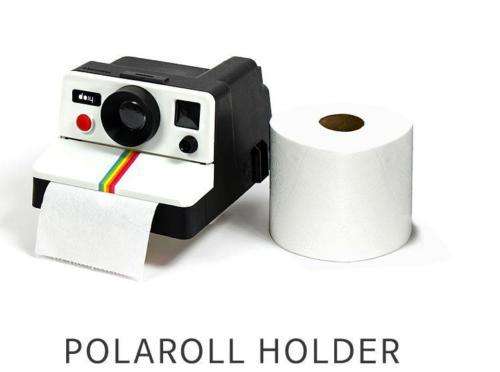 Polaroll Vintage Polaroid Camera Toilet Paper Tissue Roll Holder Cover Storage