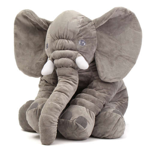 23.5" 60cm Grey Large Elephant Plush Stuffed Pillows Cushion Gift Bedding Decor Ba