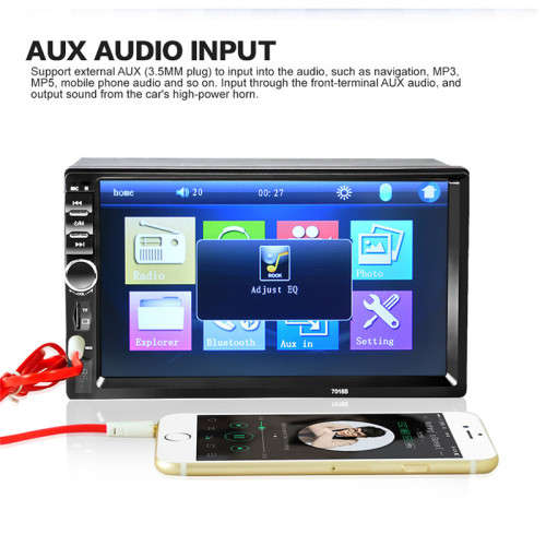 2017 7018B Bluetooth2.0 7inch 2DIN Car Radio Audio Stereo Player Handsfree TFT Taouch Screen Car MP5