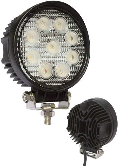 Ultra-Tow 27 Watt Round Worklight ¿ 9 LEDs, 2,150 Lumens
