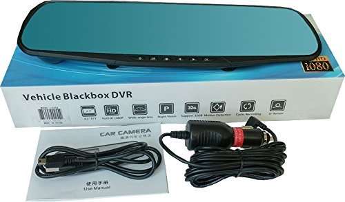 Vehicle black box DVR car rear view mirror wide angle & full HD Recording