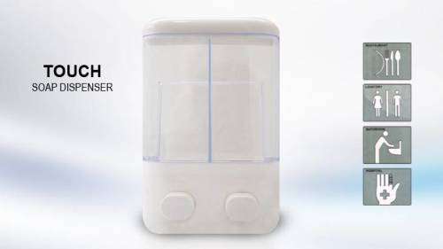 21% OFF! Wall Mounted Double Compartment Touch Soap Dispenser worth