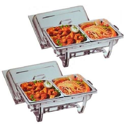 Stainless Steel 11 Liter Dual Tray Chafing Dish - Food Warmer