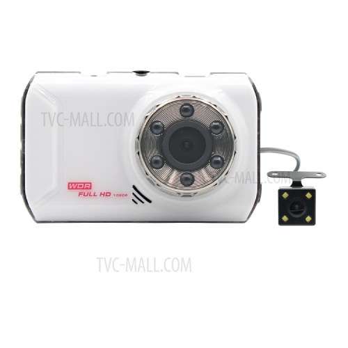 Dual Lens Car Black Box 6 IR Light Good Night Vision G-Sensor Full HD 1080P DashCam 2 Cameras Video