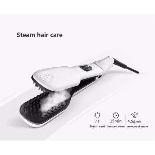 Umate Professional Steam 3D Comb Hair Straightener Brush with LCD Display