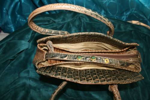 Stylish Snakeskin Pattern Handbag Great Condition