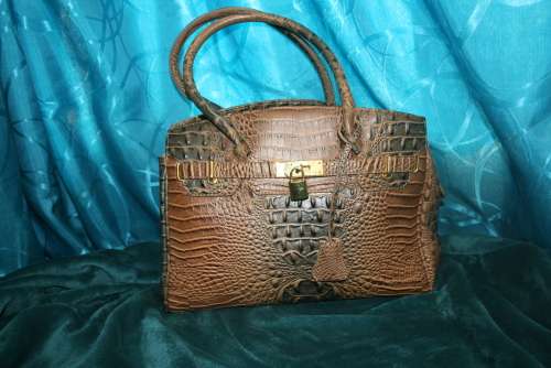 Stylish Snakeskin Pattern Handbag Great Condition