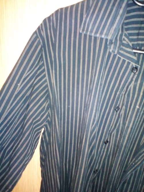 Signature Classic black with gold pin stripe long sleeve shirt